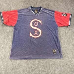 Vintage Chicago White Sox Shirt Mens 2XL‎ Blue Red MLB Baseball Cooperstown 90s